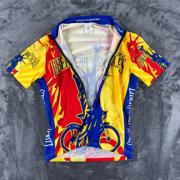 Sugoi Liberty Bicycles Kit Women Small 3/4 Zip Cycling Jersey Bike - Picture 2 of 9